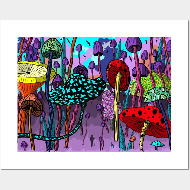 Mushrooms forest Wall Art by YTdesign